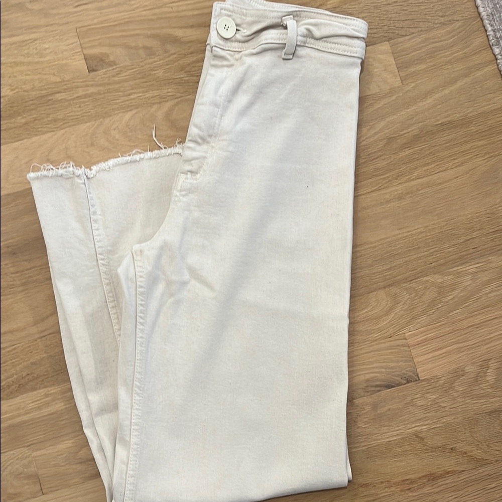 Zara Cream Flare & Wide Leg Jeans